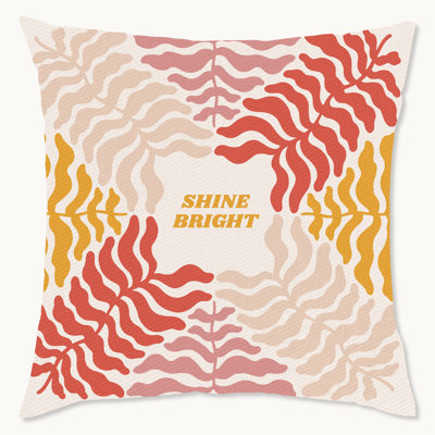 Housse de coussin floral en polyester