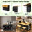 Large Rolling Kitchen Island With 2 Bar Stools, Drop Leaf, Power Outlet, Internal Storage Racks, 5 Open Side Racks, 2 Drawers-48889014