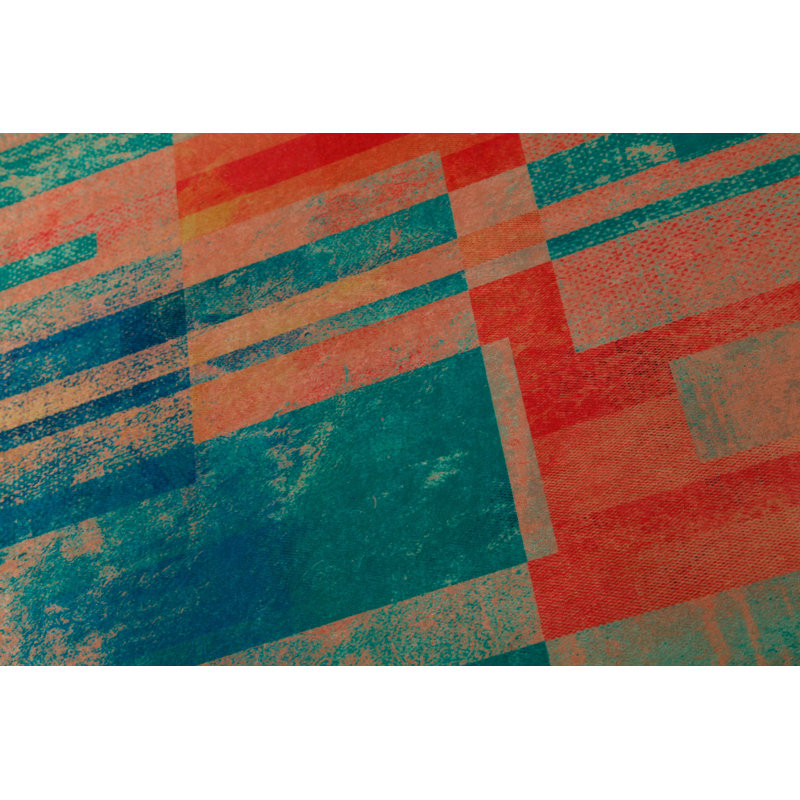 Tapis tissé de qualité supérieure, 5,2 x 7,5 pi, 100% polyester, antibactérien, antidérapant, hauteur des poils de 0,3 po | Lavable à la machine, impression numérique 3D | Parfait pour le salon, la chambre à coucher et le bureau