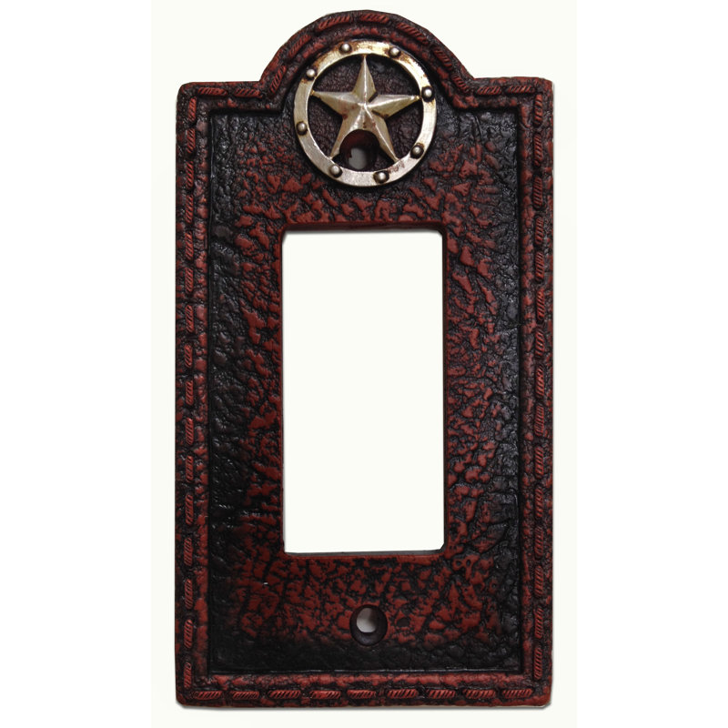 Paseo Road by HiEnd Accents Leather Grain 1-Gang Rocker Wall Plate ...