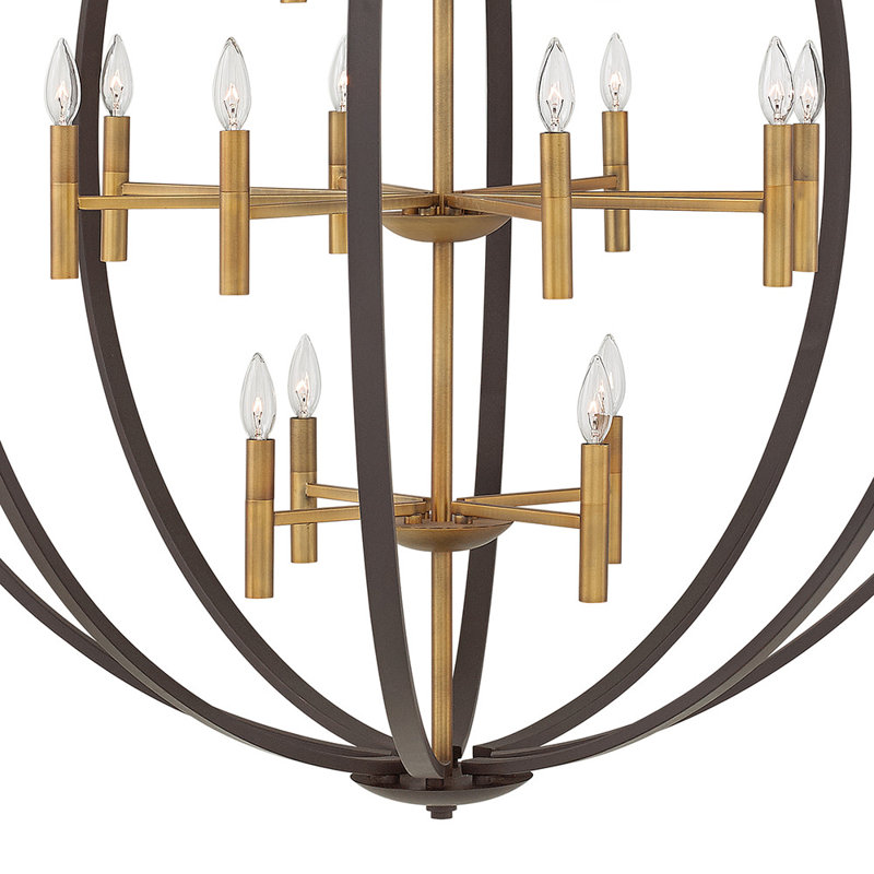 Euclid 12-Light Globe Pendant, Spanish Bronze