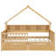 Lits plateforme en bois pleine grandeur avec DEL, tablettes de rangement, tiroirs et garde-corps, naturel-1331752609