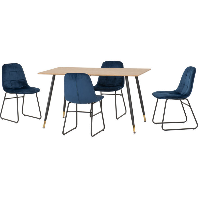 Aathyn 4 - Person Dining Set, Blue