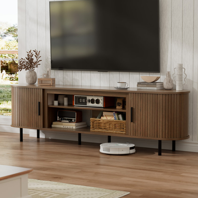 Meuble télé 80 po Mid-Century, Noyer
