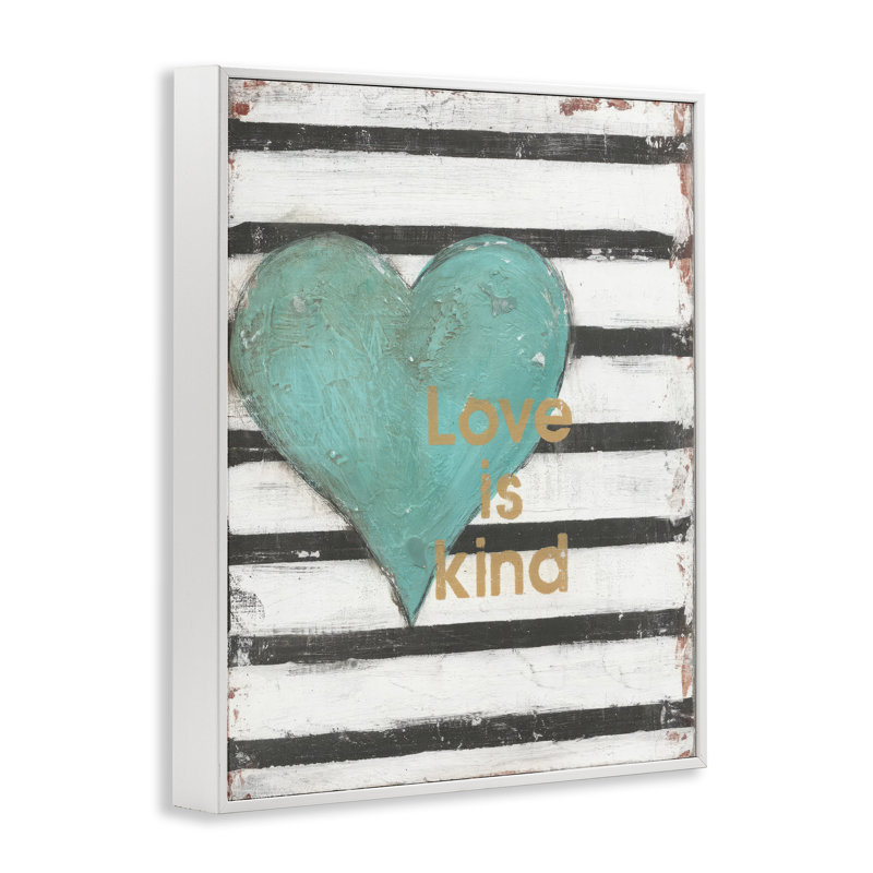 «Love Is Kind on Stripes», estampe numérique, design par Cassandra Cushman, H 20 po x l 16 po