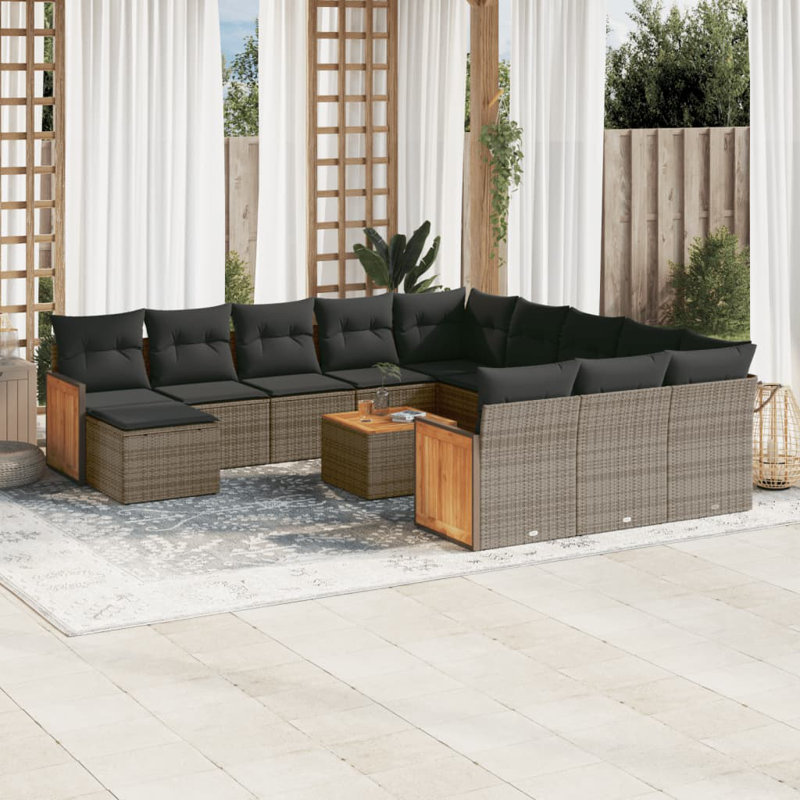  Garden Sofa Set Grey, Gray, Dark Gray