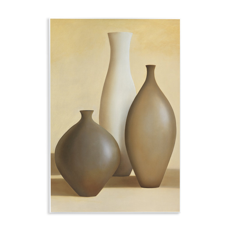 Art mural sur bouteilles en poterie naturelle par Arlene Stevens, H 19 po x l 13 po