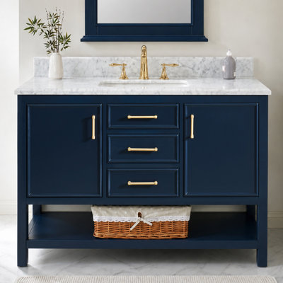 Tona 48'' Single Bathroom Vanity with Marble Top