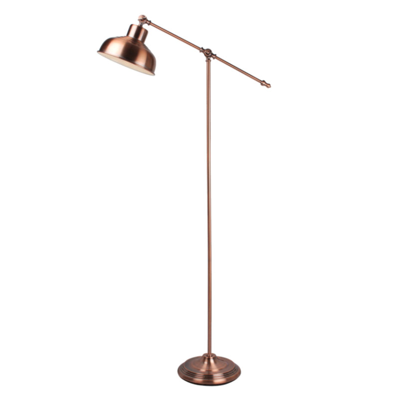 Graddy 146.3cm Task Floor Lamp, Antique Copper