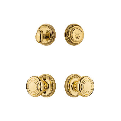 Nostalgic Warehouse Rope Rosette Entry Set with Deco Knob