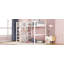 Lit mezzanine en métal avec tablettes à 4 niveaux et rangement-1178190225-1178190227