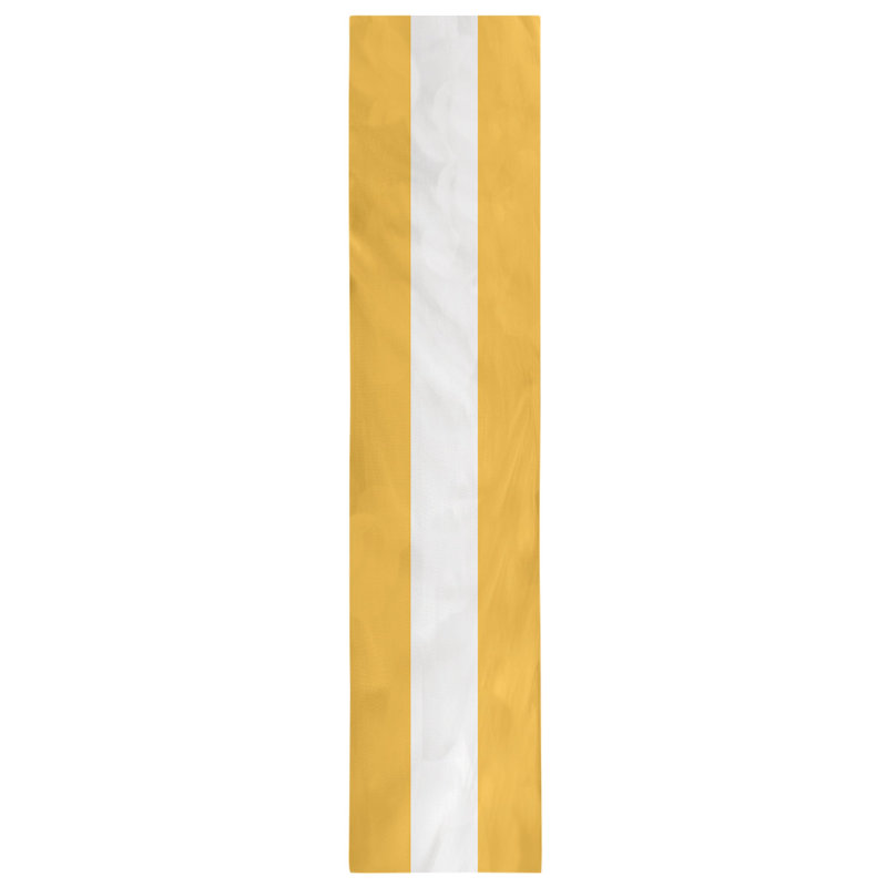 Los Angeles LA Basketball Table Runner, 90" L x 16" W, Gold/White/Gold, Poly Twill