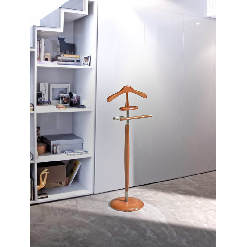 Solid Wood Freestanding Valet Stand, Cherry