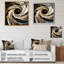 «White and Gold hypnotic abstrait spiral» - Impression sur toile encadrée-112416768-112416769
