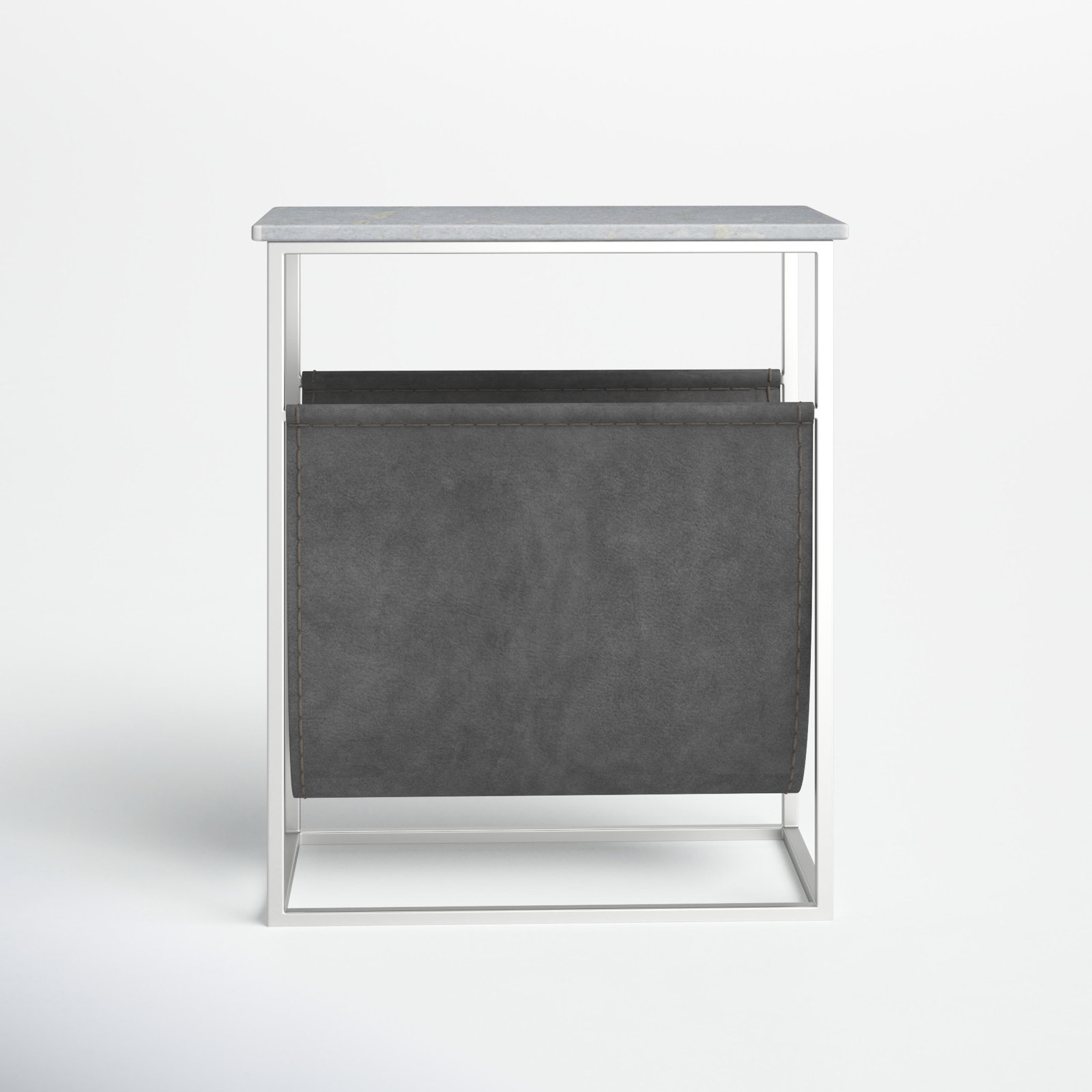 Tildra Magazine Rack, White/Gray