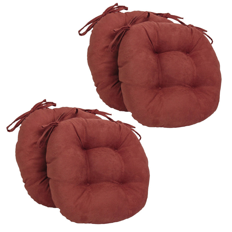 Outdoor 3.5'' Dining Chair Seat Cushion, Red Wine