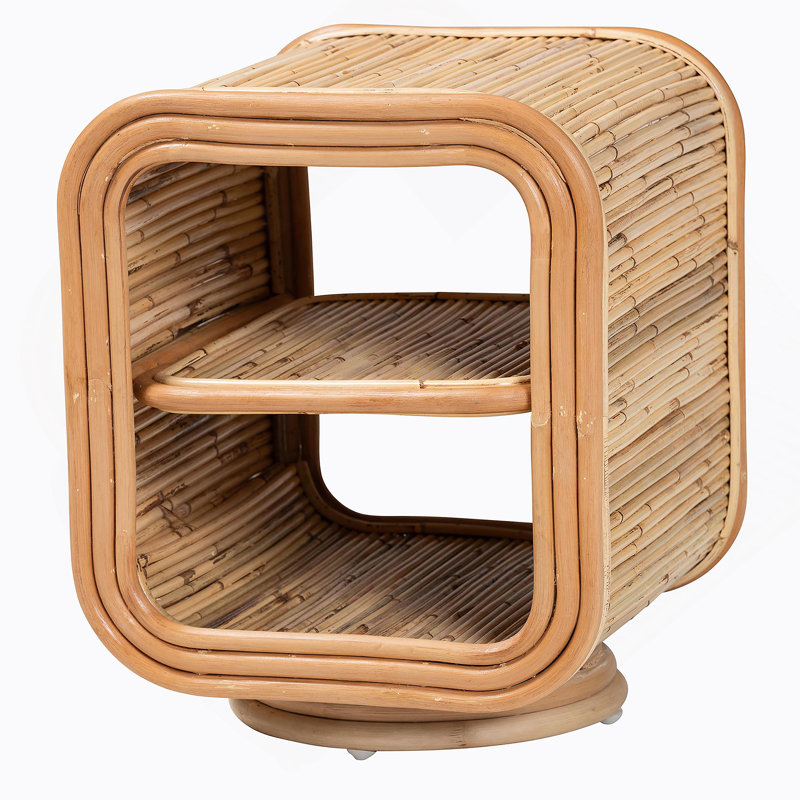 Table de chevet avec tablette de rangement ouverte