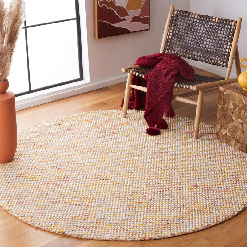 Ardonia Hand Woven Wool Rug, Round 6'