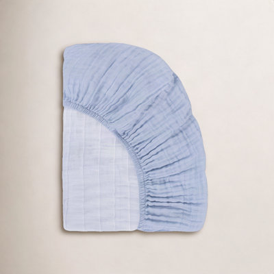 Dewdrop Muslin Midi Crib Sheet