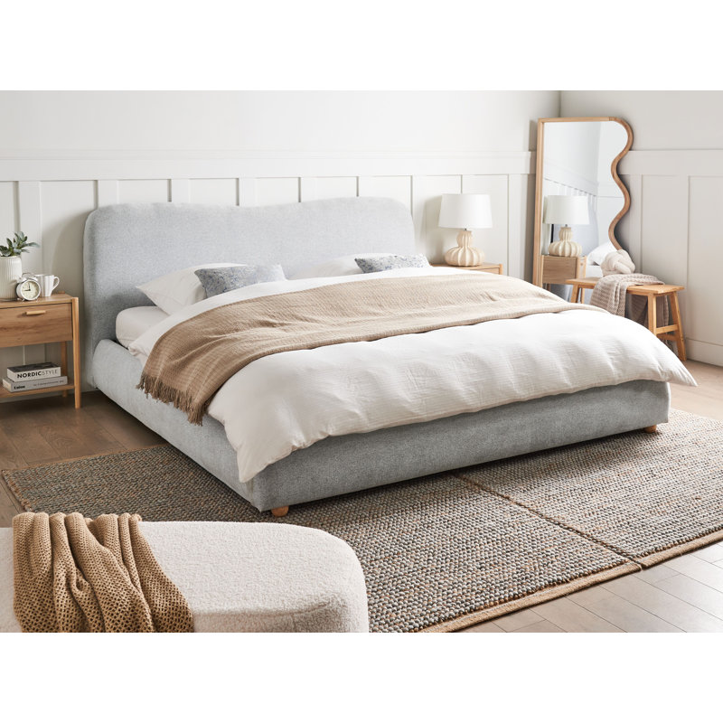 Ottoman Bed BLAGNAC 200 cm, Super King (6'), Grey