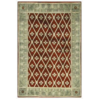 Hand-Knotted High-Quality Rust Area Rug
