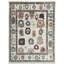 Tapis ivoire moderne en laine noué à la main Oushak-85425946