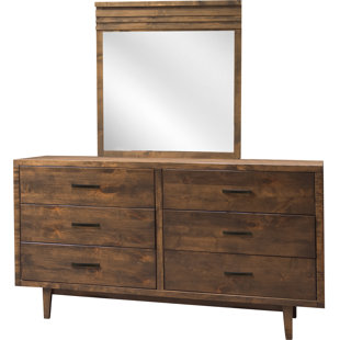 Glendale 6 Drawer Dresser with Mirror