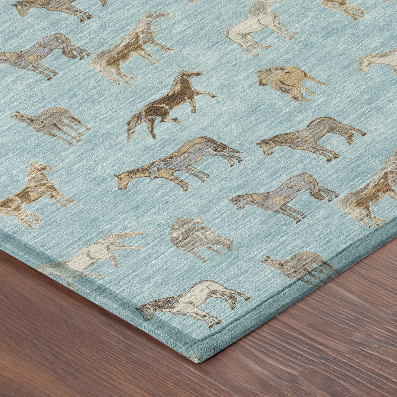 Tapis intérieur / extérieur lavable à la machine Chantille ACN2521, Ciel, Rectangle 1 pi 8 po x 2 pi 6 po