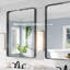Miroir rectangulaire en métal noir 20 "x 30" Eviva Harmony-222337225