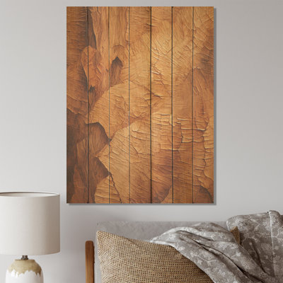 Brown Tree Bark Essence I - Tree On Wood Print