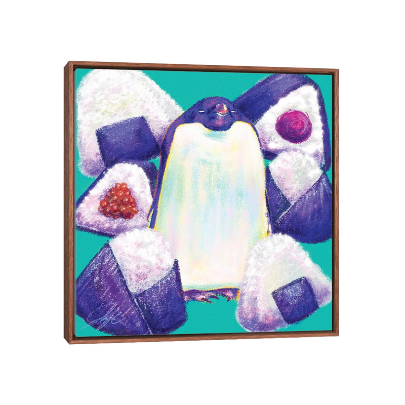 Pen-igiri - reproduction d'art murale - toile encadrée, 37 po x 37 po, Toile avec cadre, Brun