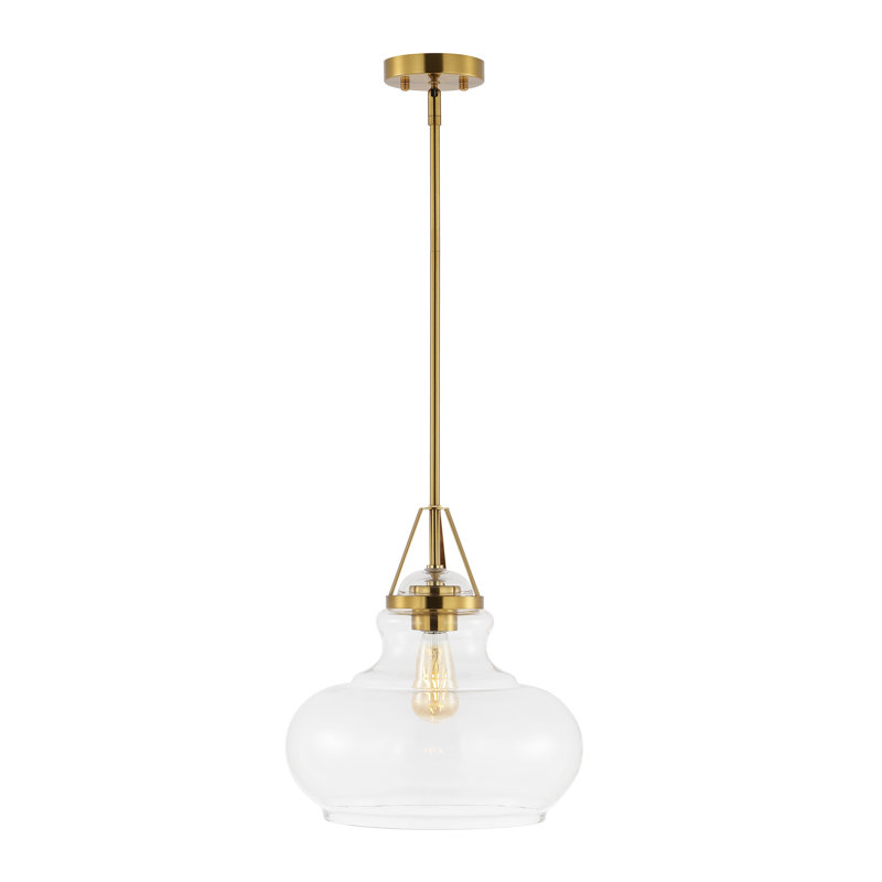Murnie 1 - Light Brass Gold Schoolhouse Pendant