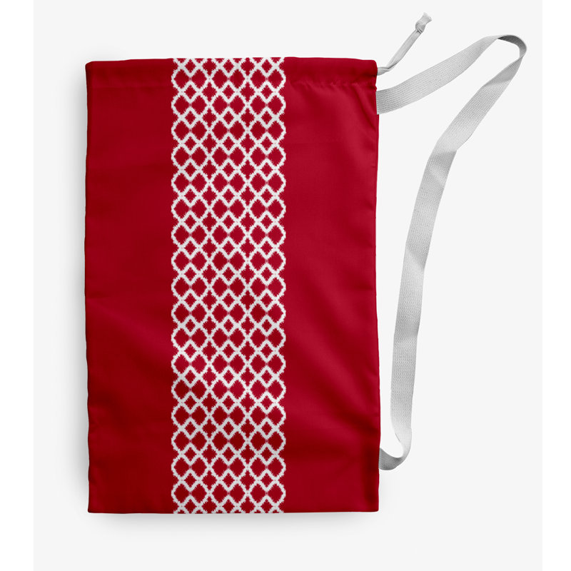 Fabric Laundry Bag with Handles, Medium (36" H x 28" W), Red