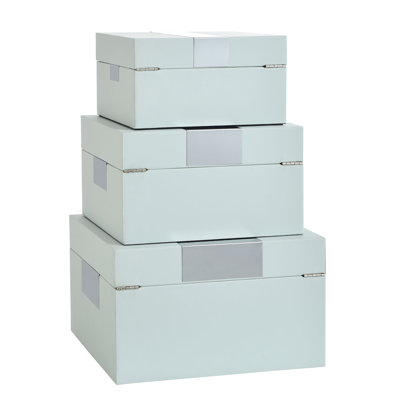 Norman Wyatt - John - Set of 3 Leather Wrapped Accessory Boxes