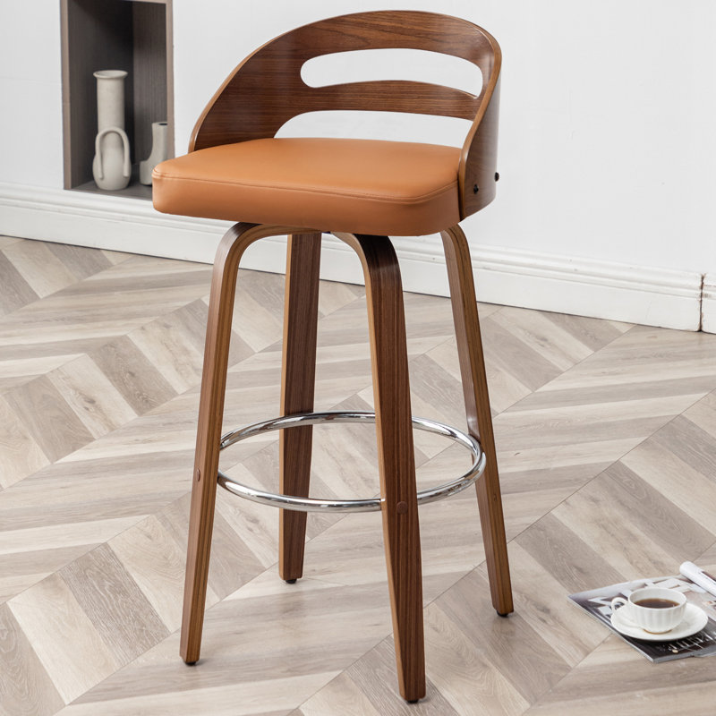 Tabouret de bar et de comptoir pivotant, Tabouret de bar (siège d'une hauteur de 30,31 po), Orange