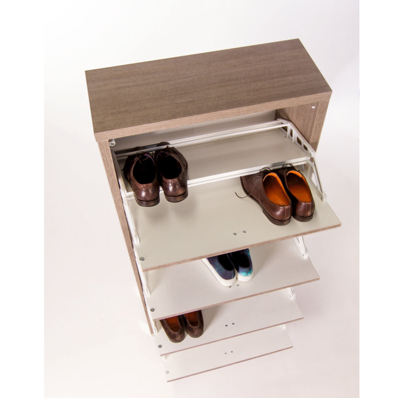 Rangement à chaussures 24 paires, Chêne gris