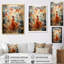 «Butterfly and Woman Dance» - Art mural sur toile-95867820-95867823