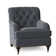 Fauteuil à coussin en duvet capitonné Devan