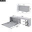 Grand lit escamotable avec bureau rotatif