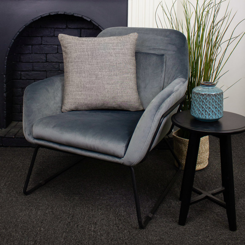 Housse de coussin Remy, Gris, Polyester/ Bourre en polyester