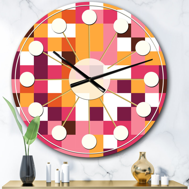 Horloge murale rétro Mid-Century, Surdimensionné