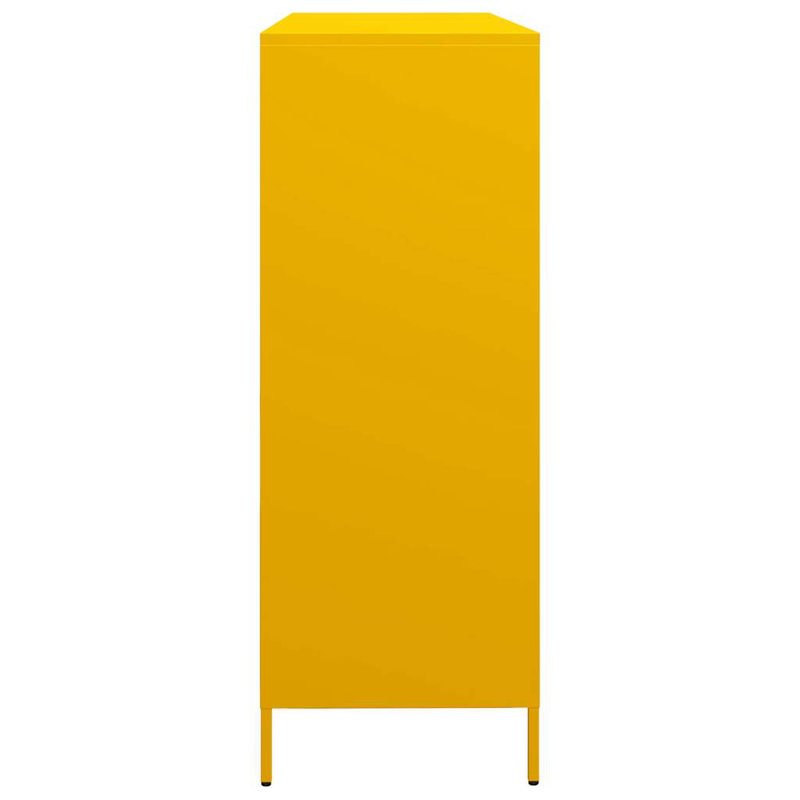 Sideboard 135X39x103.5 Cm Cold-Rolled Steel, Mustard Yellow