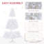 Sapin de Noël artificiel 7,5 pi avec branches réalistes, 500 lumières DEL blanc chaud et 1346 pointes, blanc-1419490915-1419490912