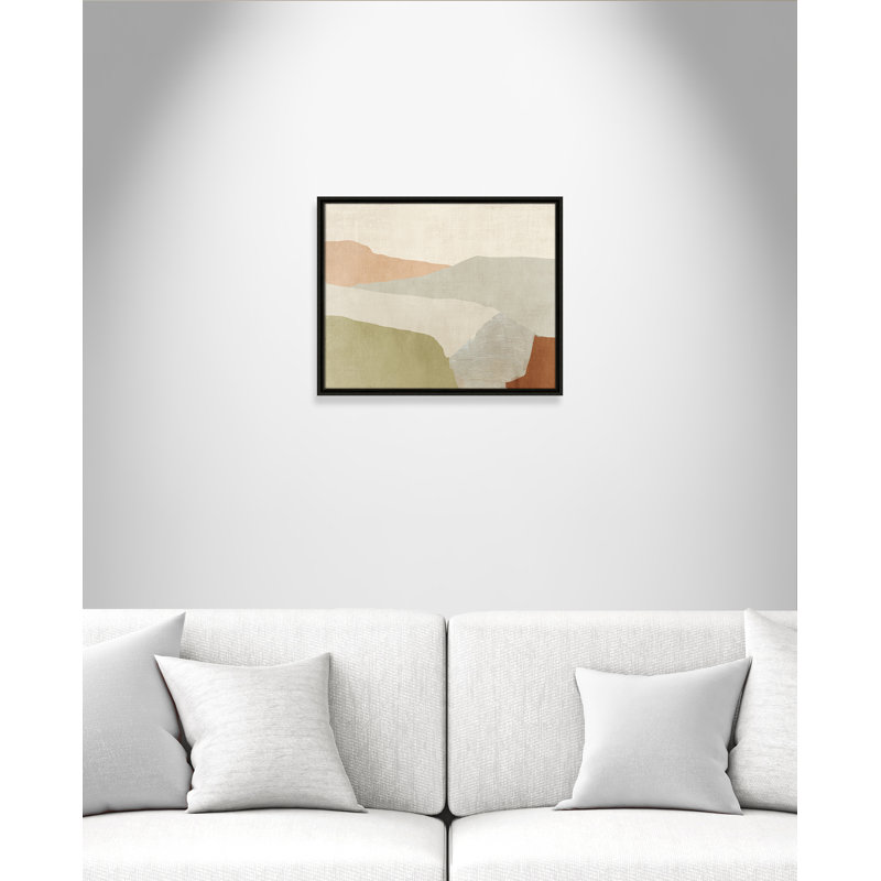 Elspeth Pastel Views - Floater Frame Painting on Canvas, 17.5" H x 21.5" W, Espresso