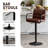  Modern Adjustable Swivel Bar Stools with High Back, Faux Leather Upholstered Counter Height Chairs (Set of 2)-478387192