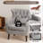 Thick Cushion Upholstered Comfy Oversize Velvet Accent Chair-993558640