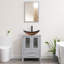 Finition de la base: finition du plateau blanc: meuble-lavabo simple autoportant bleu de 24 po avec comptoir en bois manufacturé-668012400-657482318
