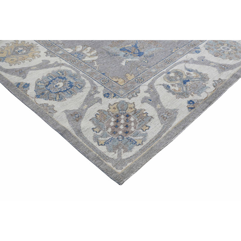 Oushak One-of-a-Kind Rectangle 9' X 11'8" Hand Knotted Area Rug