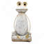 Figurine de grenouille abstraite en magnésium avec bras et yeux dorés