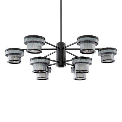 CDJ Chandelier Andromeda smoke glass